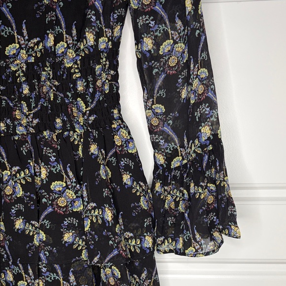 The Kooples Dark Floral Long Sleeve Dress - Picture 9 of 13